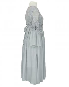 Seidenkleid mit Spitze in  grau von Spaziodonna (Bild 2)