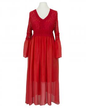 Seidenkleid mit Spitze in  rot von Spaziodonna (Bild 1)
