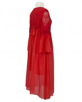 Seidenkleid mit Spitze in  rot von Spaziodonna (Bild 2)