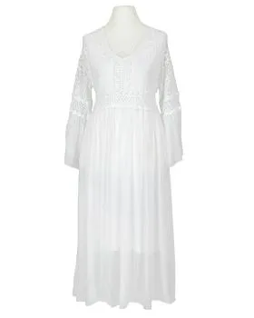 Seidenkleid mit Spitze in  wei� von Spaziodonna (Bild 1)
