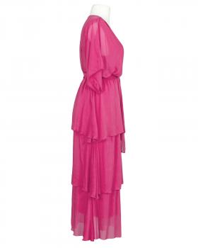 Seidenkleid mit Volant in  pink von Made in Italy (Bild 2)