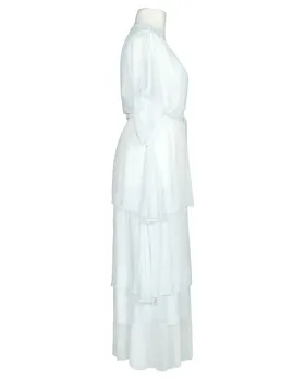 Seidenkleid mit Volant in  wei� von Made in Italy (Bild 2)