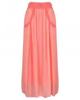 Seidenrock mit Taschen in  koralle von Made in Italy (Bild 1)