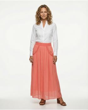 Seidenrock mit Taschen in  koralle von Made in Italy (Bild 2)