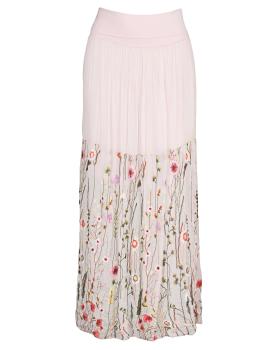 Seidenrock Stickerei in  rosa von fashion made in italy (Bild 1)