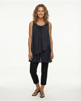 Seidentunika Lagenlook in  schwarz von Spaziodonna (Bild 3)