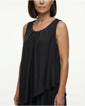 Seidentunika Lagenlook in  schwarz von Spaziodonna (Bild 4)