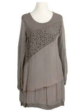 Seidentunika H�kelspitze in  braun von fashion made in italy (Bild 1)