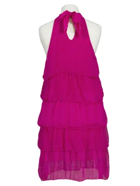 Seidentunika Volant in  fuchsia von Carla Giannini (Bild 2)