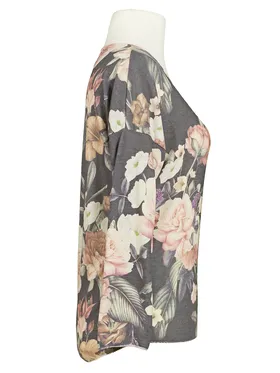 Shirt mit Blumen in  grau von Spaziodonna (Bild 3)