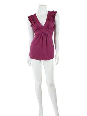 Shirt mit R�schen in  aubergine von Fashion Elle (Bild 2)
