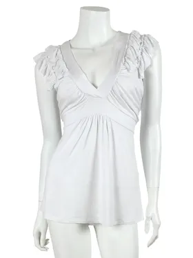 Shirt mit R�schen in  wei� von Fashion Elle (Bild 1)