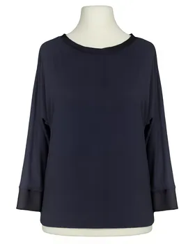 Shirt mit Satin in  dunkelblau von Italia Moda (Bild 1)