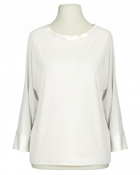 Shirt mit Satin in  ecru von Italia Moda (Bild 1)