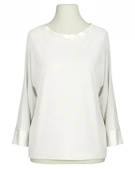 Shirt mit Satin in  ecru von Italia Moda (Bild 1)
