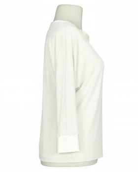 Shirt mit Satin in  ecru von Italia Moda (Bild 2)
