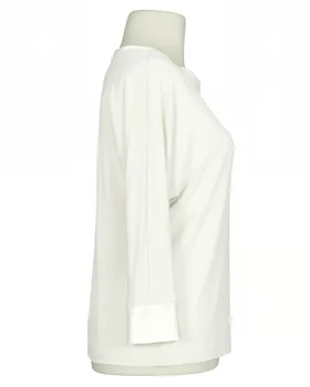 Shirt mit Satin in  ecru von Italia Moda (Bild 2)