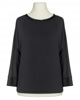 Shirt mit Satin in  schwarz von Italia Moda (Bild 1)