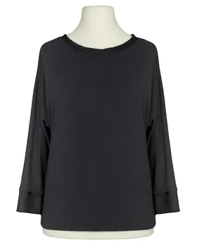 Shirt mit Satin in  schwarz von Italia Moda (Bild 1)