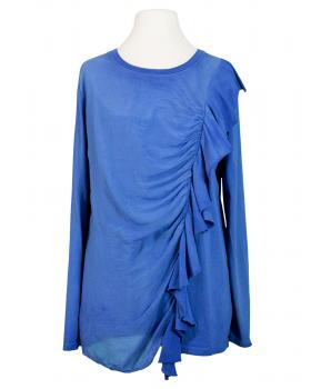 Shirt mit Seide in  royalblau von Made in Italy (Bild 1)