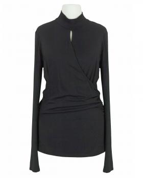 Shirt Wickeloptik in  schwarz von S-twelve (Bild 1)