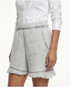 Shorts Musselin in  grau von Selected Touch (Bild 4)