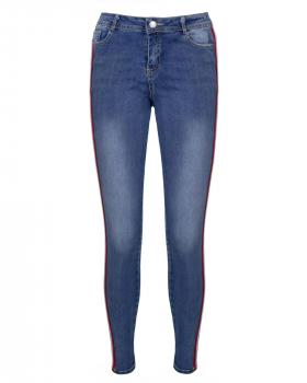Skinny Jeans mit Streifen in  blau von Made in Italy (Bild 1)