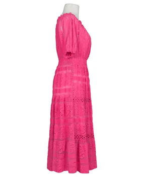 Spitzenkleid Baumwolle in  pink von H. Trend (Bild 2)