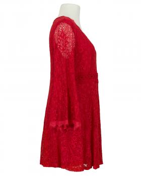 Spitzenkleid mit Baumwolle in  rot von Spaziodonna (Bild 2)