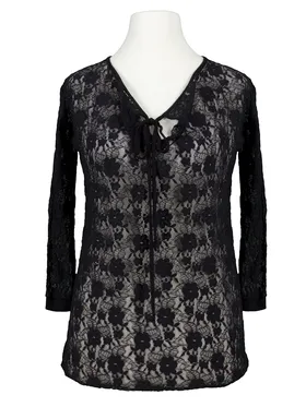 Spitzenshirt Floral in  schwarz von RESTART (Bild 1)