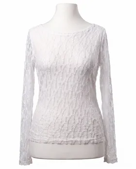 Spitzenshirt in  weiss von Made in Italy (Bild 1)