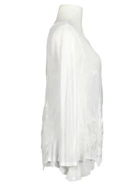 Spitzenshirt mit Seide in  wei� von Spaziodonna (Bild 2)