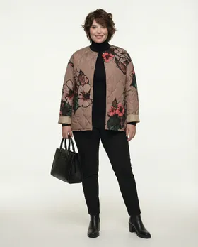 Steppjacke Floral in  braun von Made in Italy (Bild 3)
