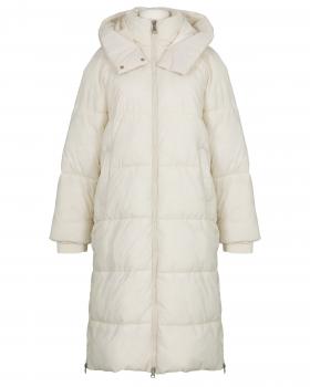 Steppmantel mit Kapuze in  ecru von Made in Italy (Bild 1)