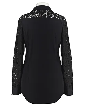 Jersey Bluse mit Spitze in  schwarz von Esvivid (Bild 2)