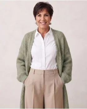 Strickh�lle Grobstrick in  khaki von Moda Italia (Bild 6)
