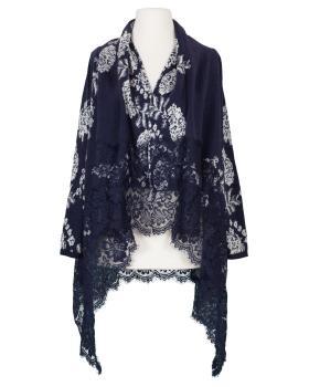 Strickhlle mit Blumenmuster in  blau von Beauty Women (Bild 1)