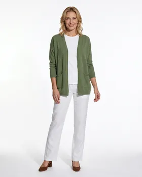 Strickh�lle mit Viskose in  khaki von Diana (Bild 3)