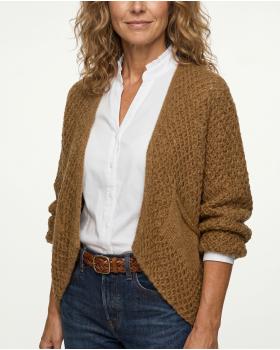 Strickh�lle Perlmuster in  cognac von Made in Italy (Bild 4)