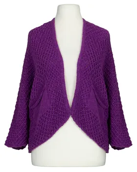 Strickh�lle Perlmuster in  lila von Made in Italy (Bild 1)
