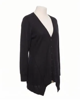 Strickjacke mit Baumwolle in  schwarz von Shulamite made in Italy (Bild 2)