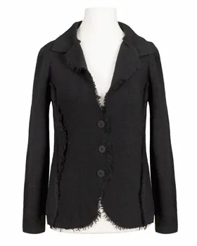 Strickjacke Blazerstil in  schwarz von Spaziodonna (Bild 1)