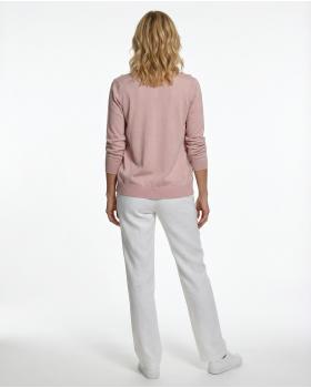 Strickjacke Bl�tenstickerei in  rosa von Lamer & Co (Bild 4)