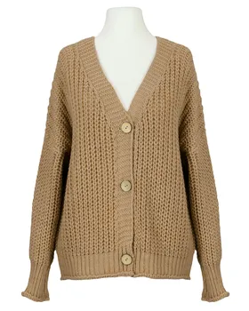 Strickjacke Grobstrick in  camel von Made in Italy (Bild 1)