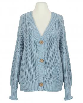 Strickjacke Grobstrick in  hellblau von Made in Italy (Bild 1)
