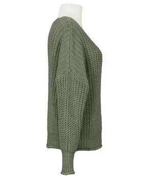 Strickjacke Grobstrick in  khaki von Made in Italy (Bild 2)