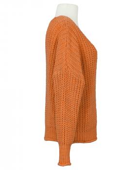 Strickjacke Grobstrick in  orange von Made in Italy (Bild 2)