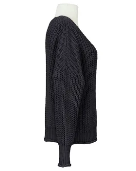 Strickjacke Grobstrick in  schwarz von Made in Italy (Bild 2)