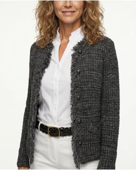 Strickjacke Melange in  grau von Montan (Bild 3)