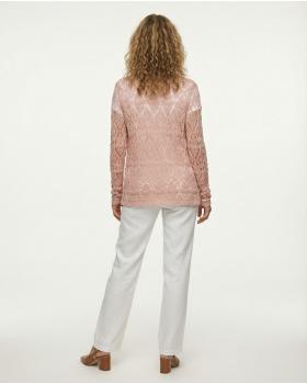 Strickjacke mit Ajourmuster in  rosa von Diana (Bild 4)